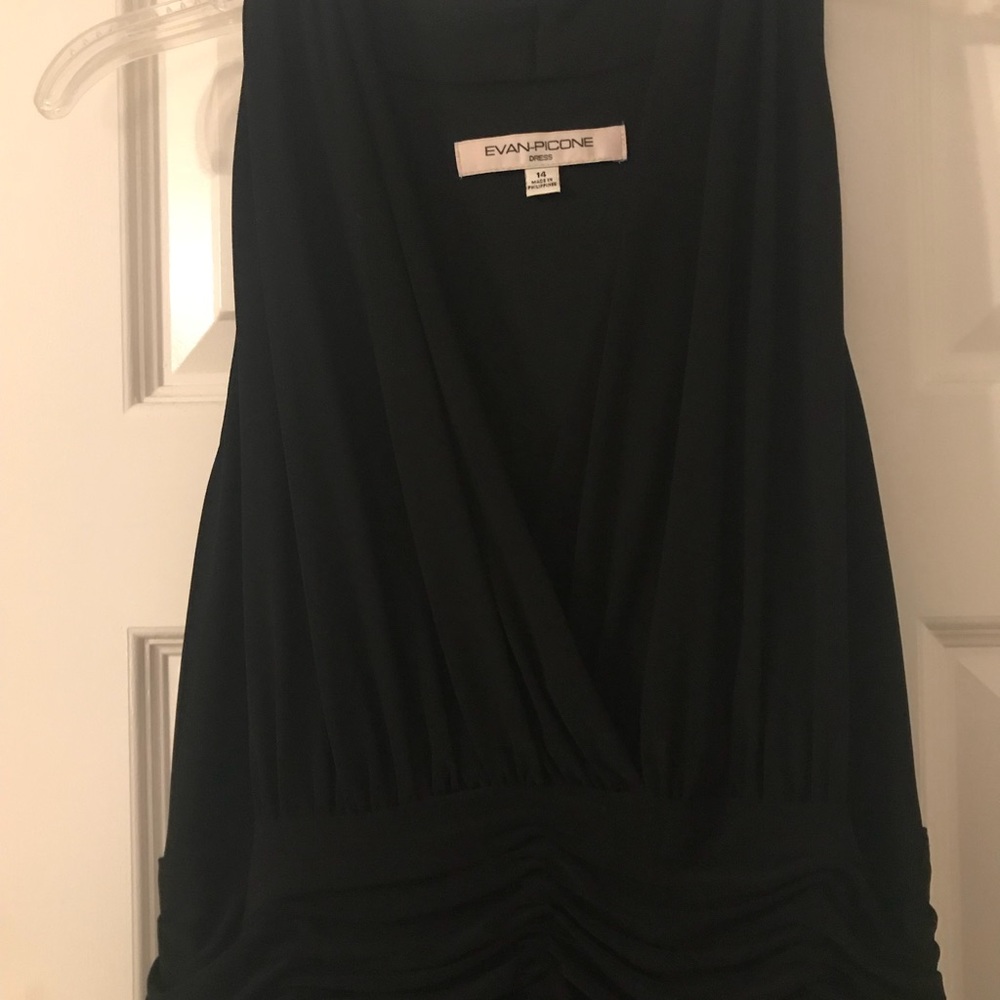 Gorgeous EVAN-PICONE black halter dress, size 14.